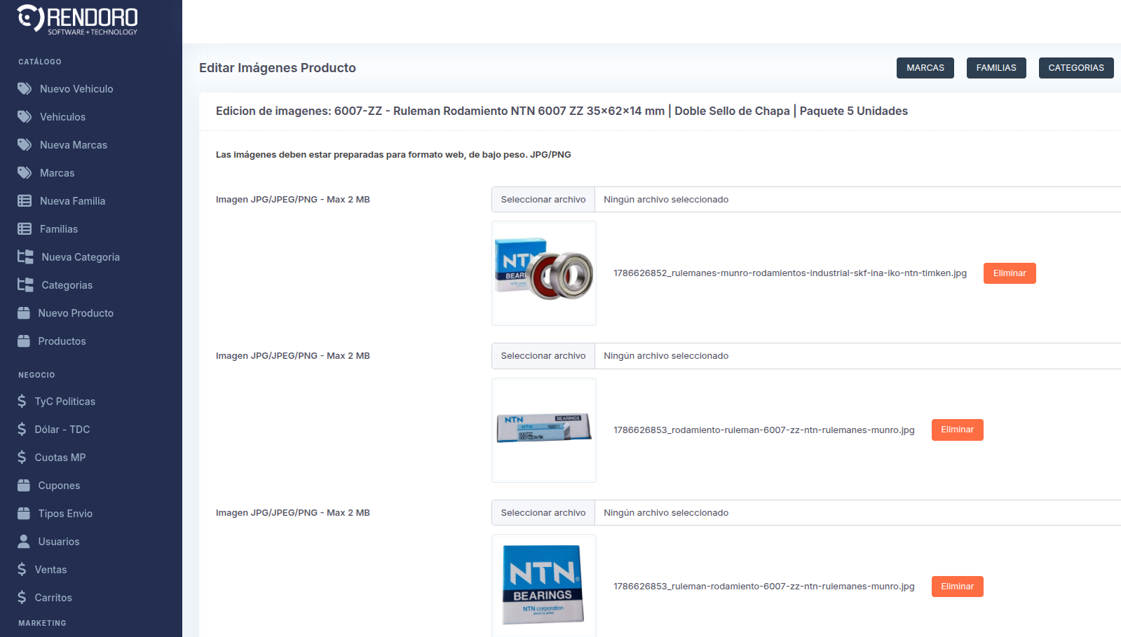 Gestión de imágenes y multimedia Axioma CMS